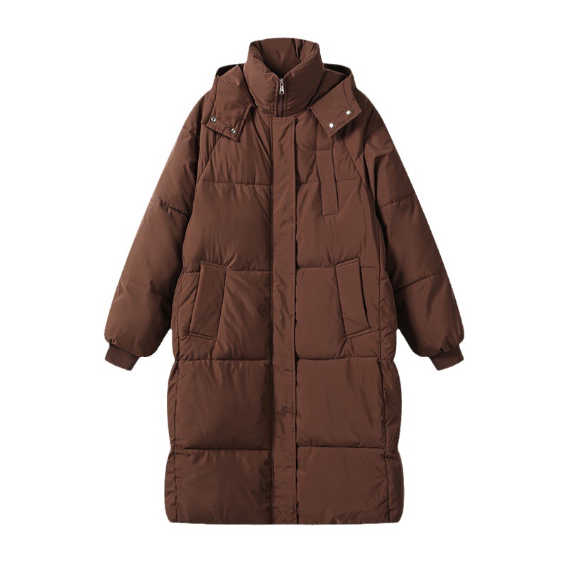 Thickened Down Cotton-padded Coat Women's Long Loose ins Hong Kong-style Bread Coat Cotton-padded Coat 2023 Winter New Cotton-padded Coat