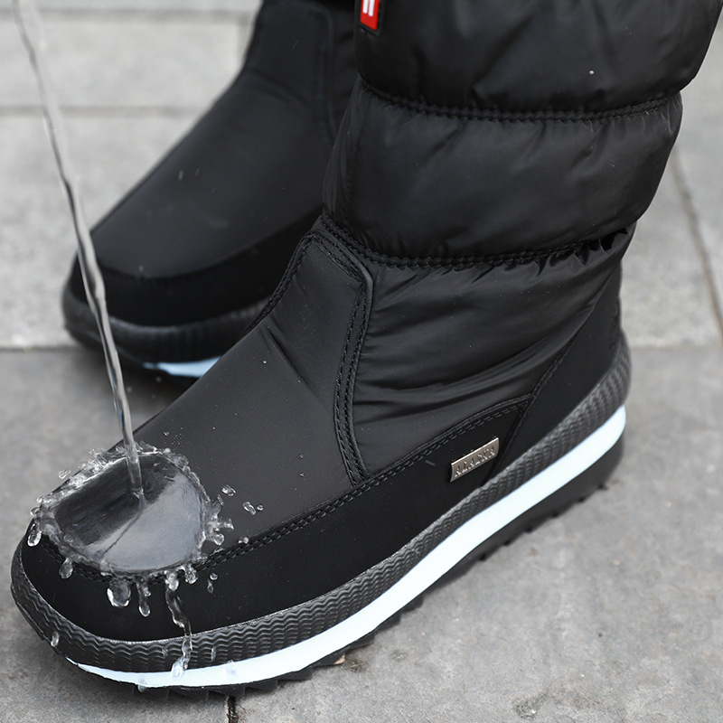Snow boots women's high cotton boots winter thickening waterproof non-slip plus cashmere large size cotton shoes thickening_voghion.com