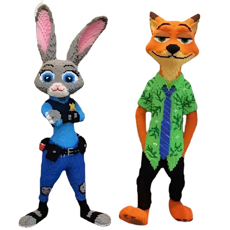Super Large Crazy Animal City Nick Judy Building Blocks Adult High Difficulty Educational Assembling Toy Ornaments for Boys and Girls