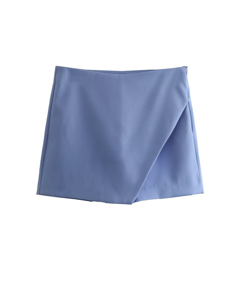 European and American foreign trade women's skirts wholesale fashion Joker solid color casual irregular high waist shorts women