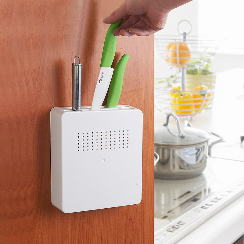 Kitchen invisible knife holder home department store creative kitchen supplies kitchenware knife storage plastic knife holder does not occupy space