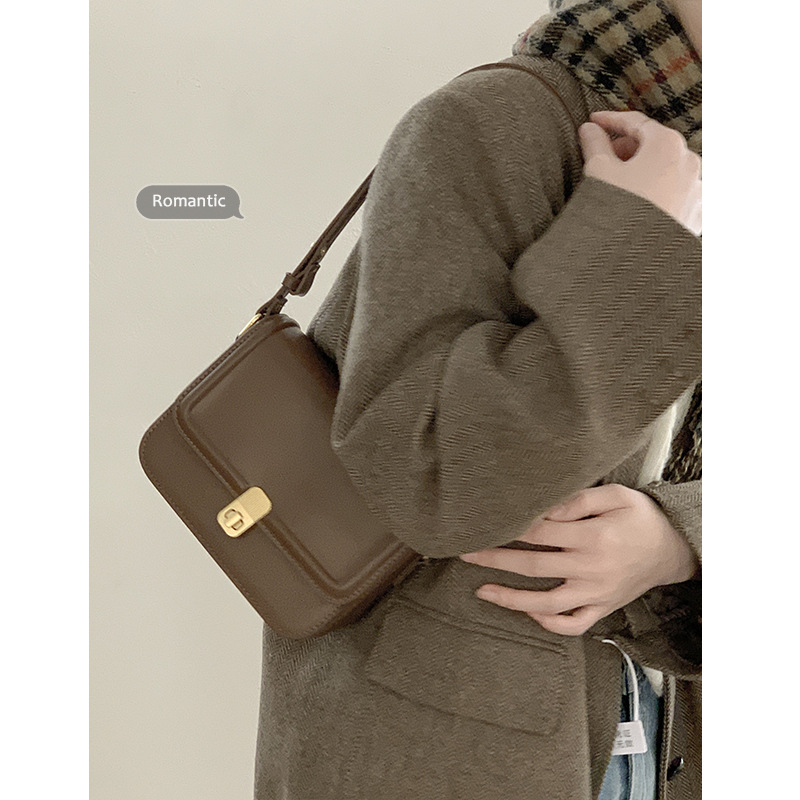 Bag women's new winter retro armpit bag niche texture versatile ins crossbody bag small square bag