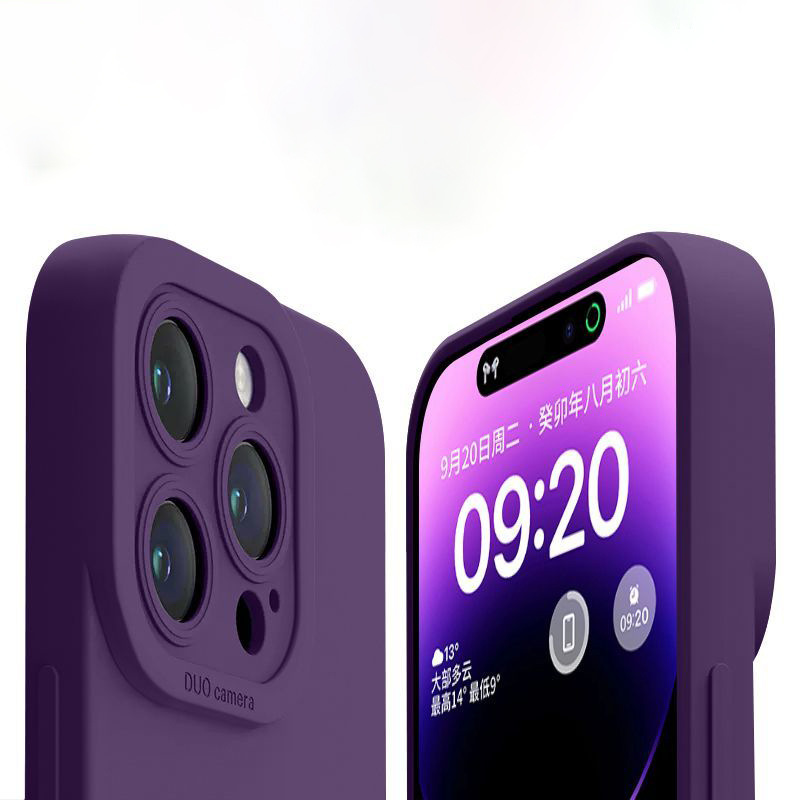 For Apple 16Pro Max Mobile Phone Case 15Plus Liquid Silicone iPhone14pro Soft 13pro All-inclusive E