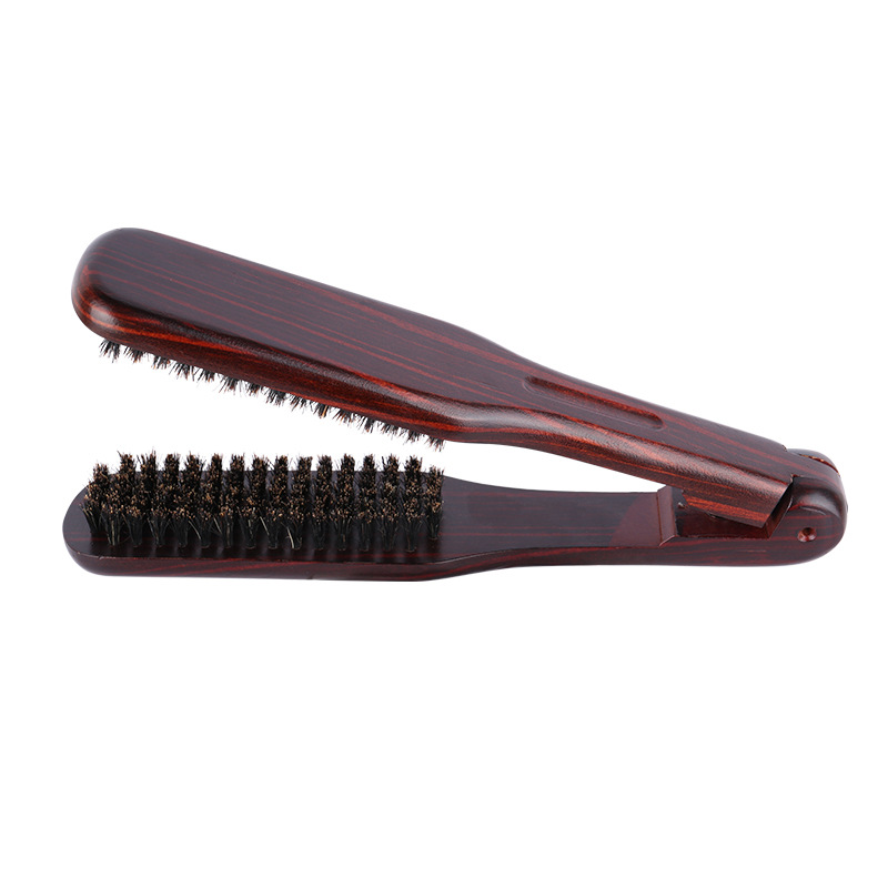 Plywood blow dryer straightening comb hairdressing bob mane comb anti-static inner buckle hair salon special for smooth hair styling