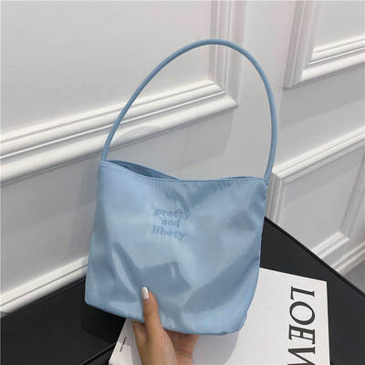 Korea much and eBoy 2023 new bucket bag women's simple casual versatile handbag nylon armpit