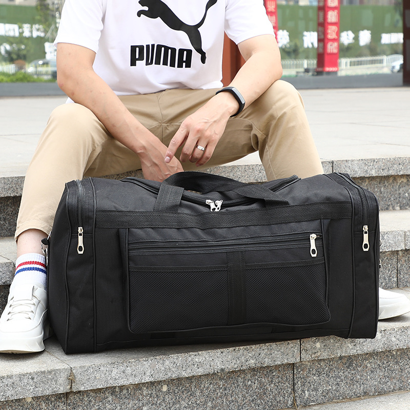 現代簡約手提旅行包大容量男女通用可摺疊行李袋便捷搬家袋時尚潮