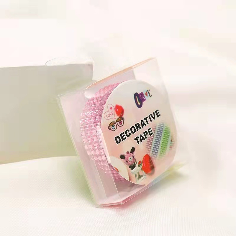Cross-border products explosive box accessories self-adhesive acrylic drill tape DIY photo album decorative crystal sticker