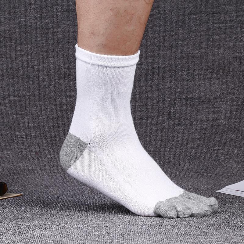 10 pairs free shipping autumn and winter five-finger socks men's cotton long thickened sports five-toe socks breathable cotton factory direct sales