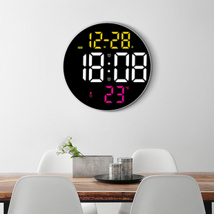 9 inch creative hanging stand dual-purpose LED clock multi-function living room wall clock remote control alarm clock bedside clock 8010