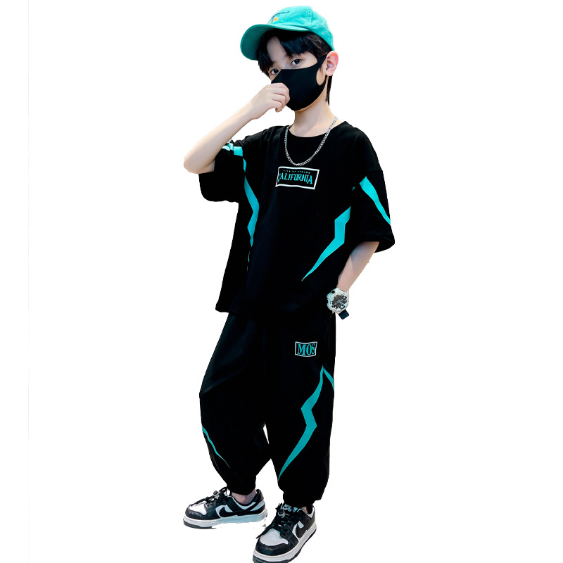 Internet Red children's clothing CUHK boys summer suit 2023 new summer sports fashionable boy handsome fried street tide