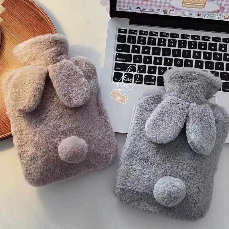 Korean version of rabbit plush warm water bag large number pvc hot water bag water injection hot compress warm hand source spot cross-border hot sale_voghion.com