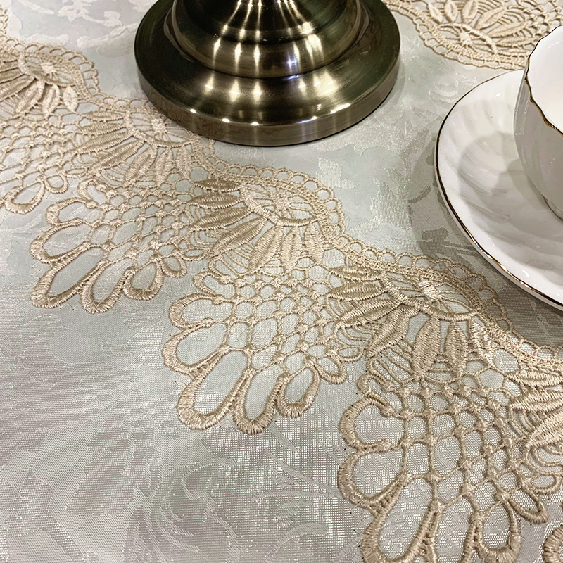 Lace Coffee Table Tablecloth European Style Fabric Dining Tablecloth Modern Simple Living Room Rectangular Cover Nordic Style Cover Cloth