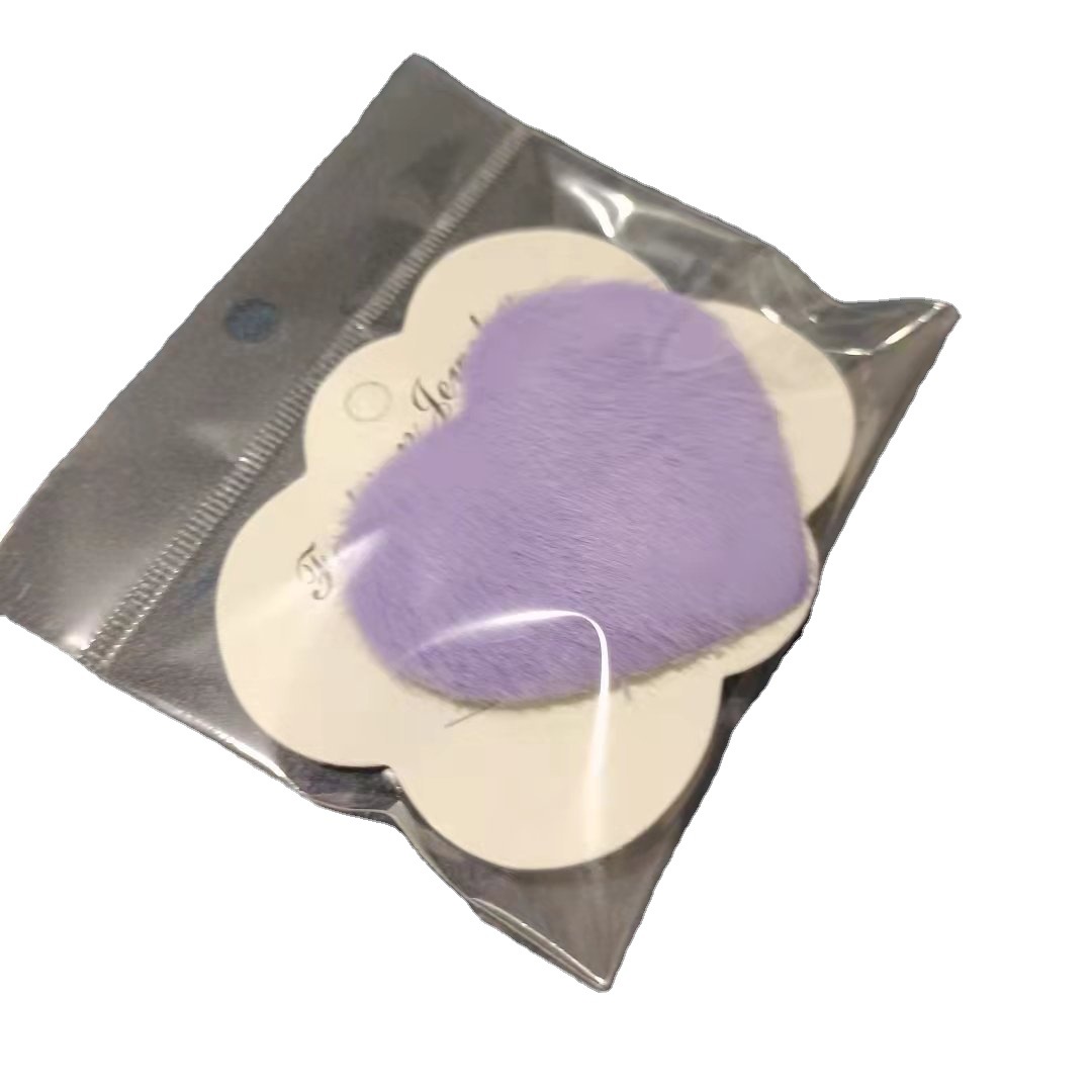 Korean new style lovely furry independent packaging side clip girl's heart hair accessories BB clip hairpin Internet celebrity headdress simple