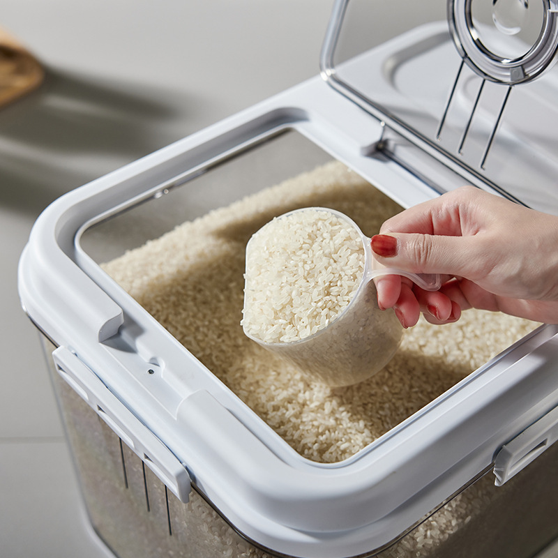 Rice Bucket Household Insect-proof Moisture-proof Sealed Food Grade Rice Tank Rice Storage Box Rice Box Flour Bucket Storage Jar