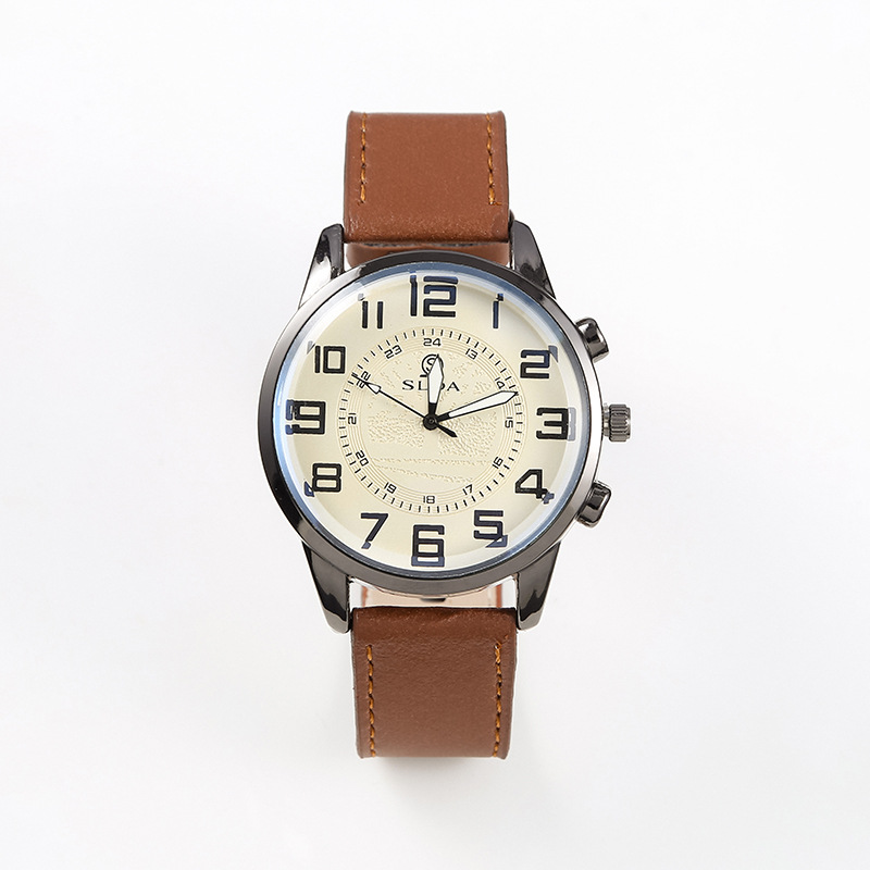 Explosive fashion business belt men's watch casual retro digital dial student quartz watch men wholesale