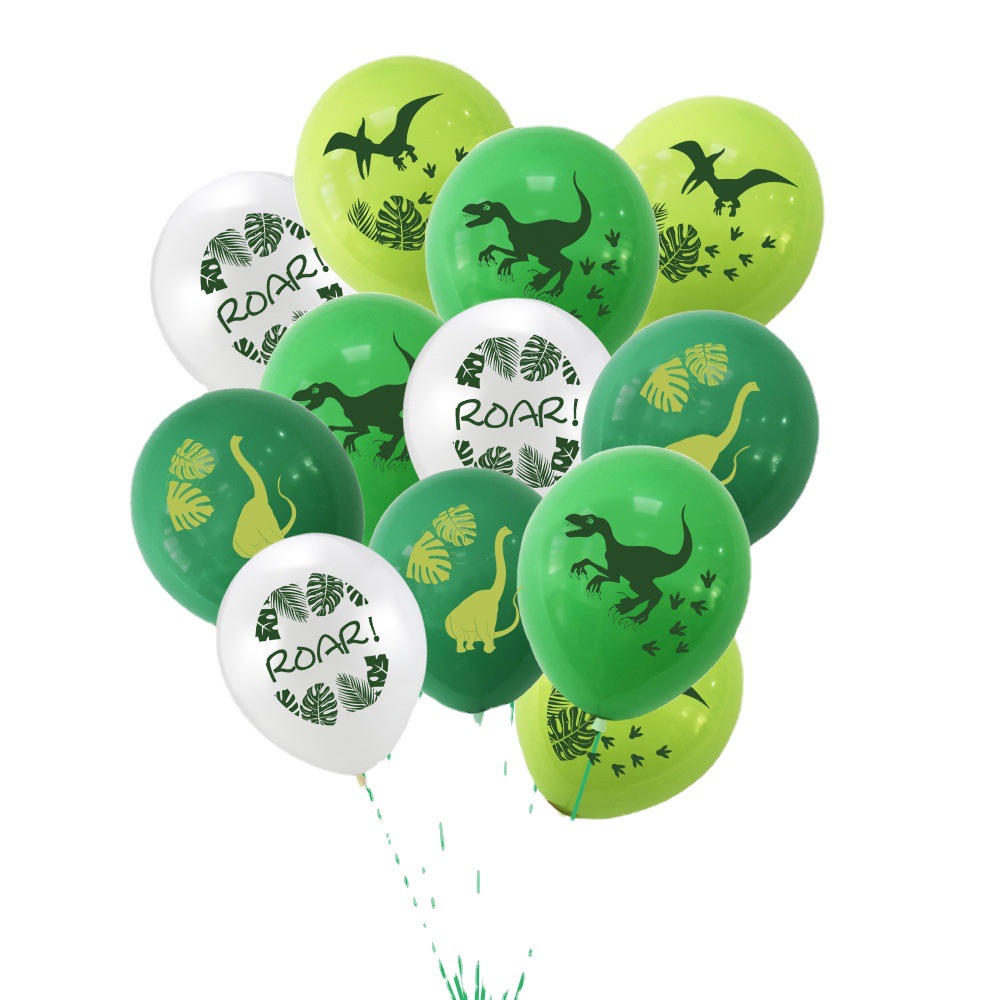 Amazon 12 Inch Dinosaur Theme Latex Balloon Combination Set Birthday Party Party Decorative Dinosaur Balloon