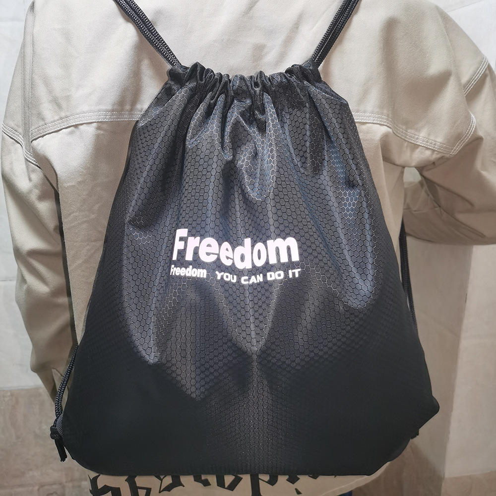 Waterproof Sports Backpack Drawstring Backpack Bundle Pocket Student Basketball Bag Fitness Storage Bag Custom Printed logo