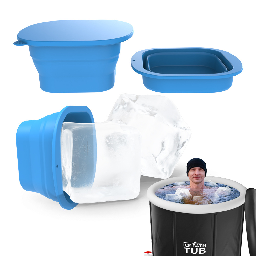 New Amazon silicone ice cube mold with lid oversized ice cube mold silicone ice mold ice bath large ice cube