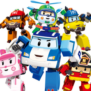 Genuine deformation police car Polly toy deformation robot Roy fire truck Amba ambulance POLI rescue team