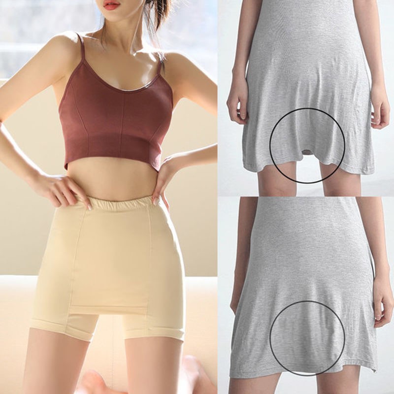 Double-layer safety pants women plus crotch shield large size anti-light summer thin outer wear leggings wholesale factory direct sales