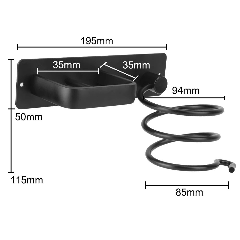 Punch-free Electric Hair Dryer Shelf Wall-mounted Rack Splint Rack Bathroom Storage Rack Bathroom Storage Toilet Drum Rack