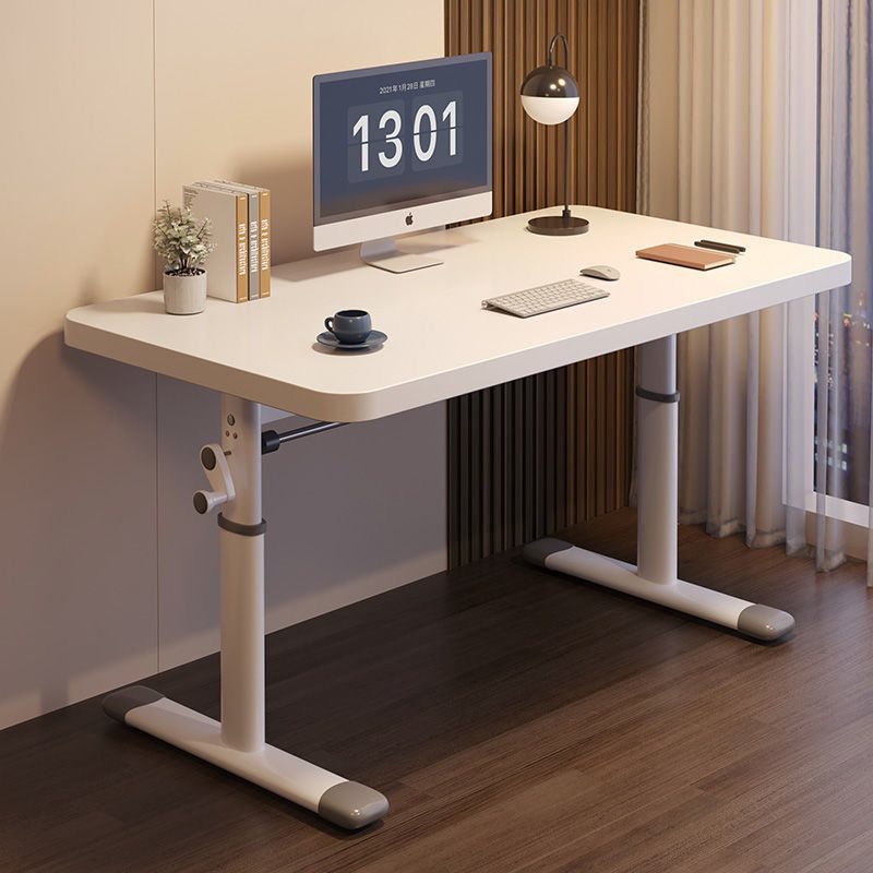 Computer Desk Simple Desk Hand-cranked Lifting Home Children's Study Desk Bedroom Desktop E-sports Meeting Table