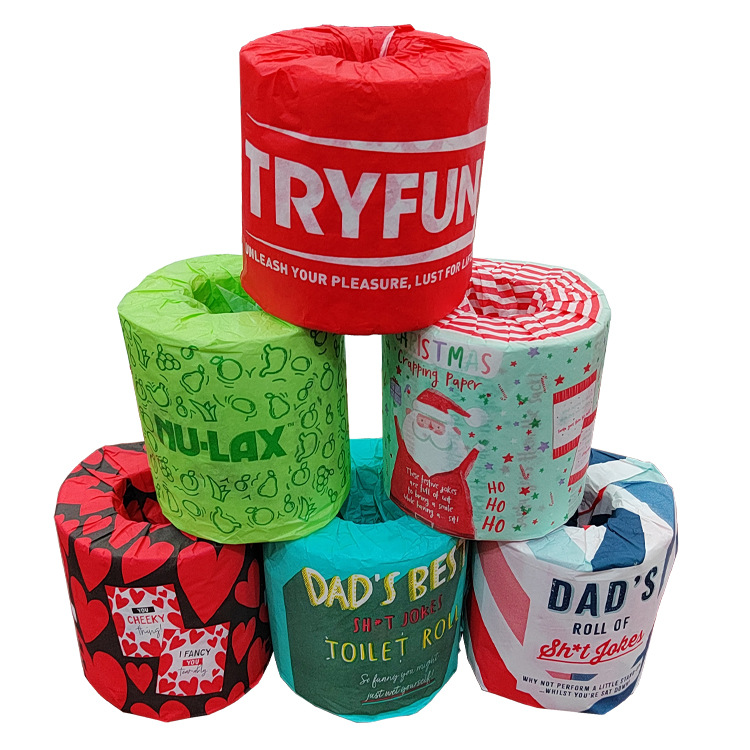 Printing toilet paper printing roll paper Christmas roll paper Christmas pattern series color toilet paper roll paper