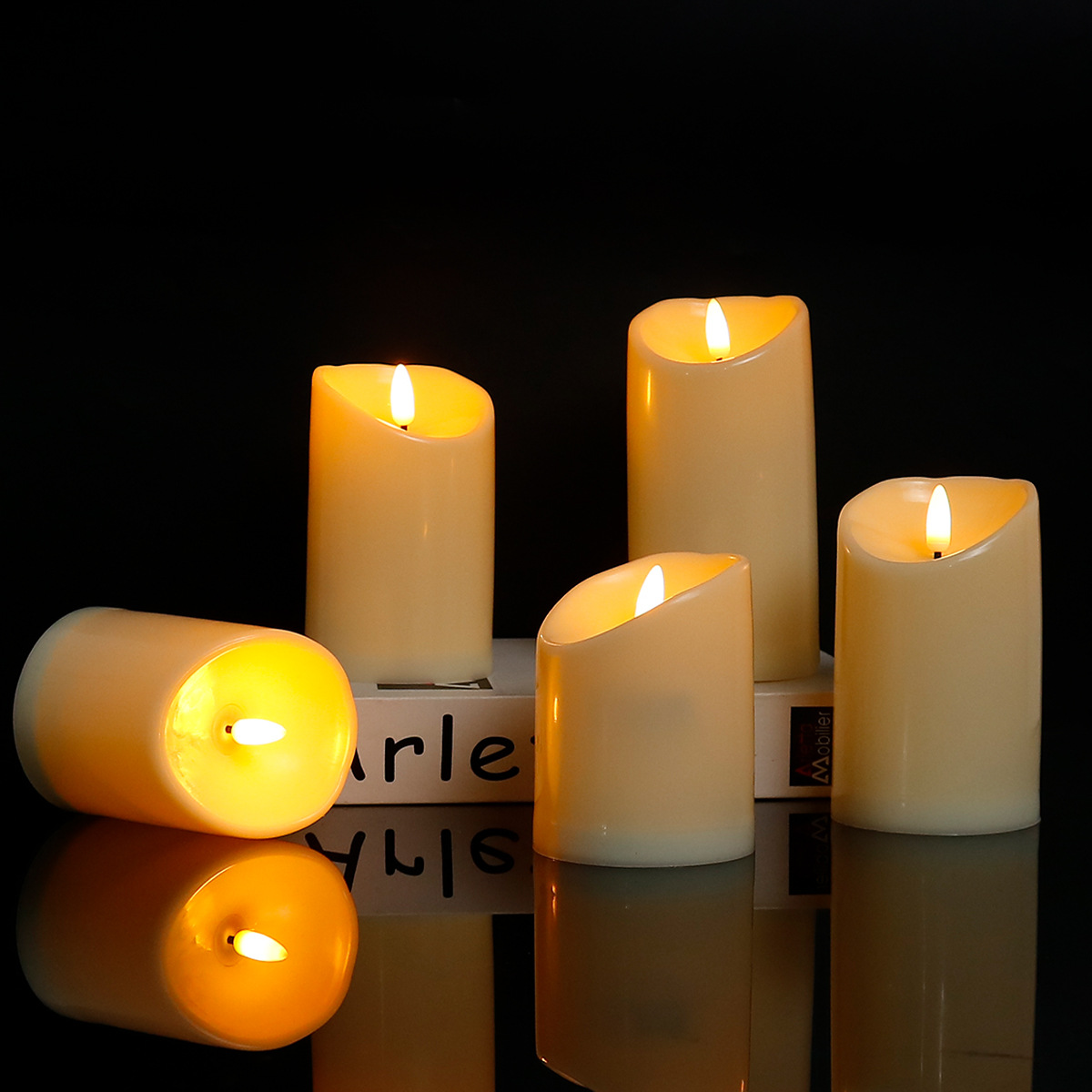 Led electronic candle lights Christmas Halloween party atmosphere layout supplies simulation candle lights wedding atmosphere lights