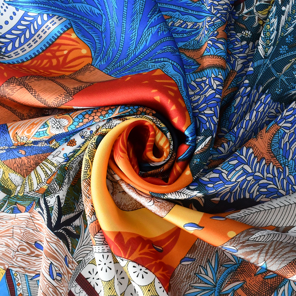 Shanghai Story Silk Scarf Small Square Scarf Women's Spring and Autumn 70CM Silk Versatile Fashion Square Small Scarf Wholesale