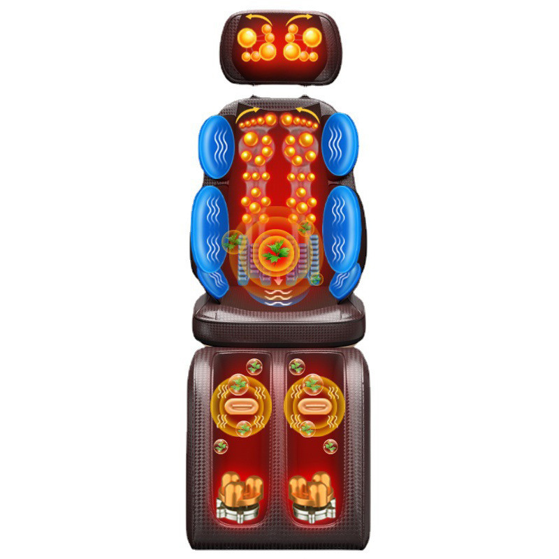 Cervical Vertebra Massager Instrument Multifunctional Massage Cushion Neck Waist Back Household Full Body Kneading Massage Chair Cushion