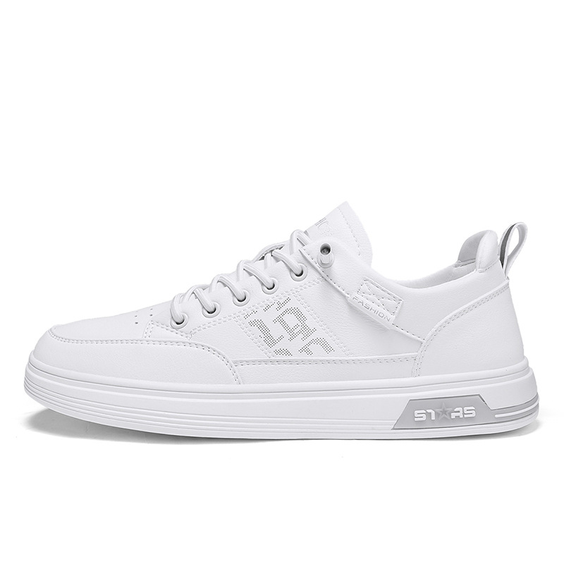 Men's Shoes 2023 New Summer Breathable White Shoes Korean Style Trendy All-match Slip-on Sports Casual Soft Sole Trendy Shoes