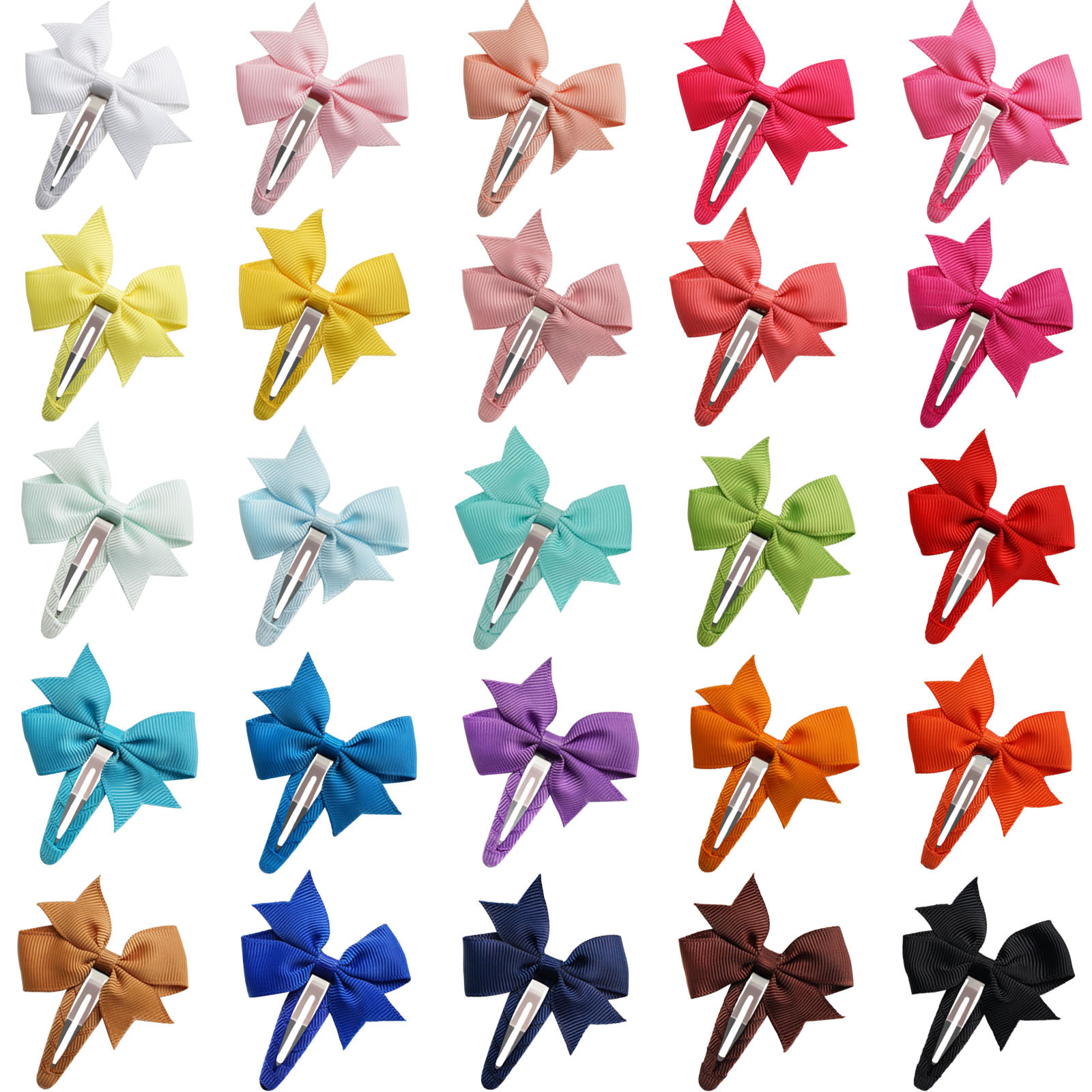 European and American children's headdress 2inch bow hairpin 40 color girl BB clip cloth baby bangs clip side clip
