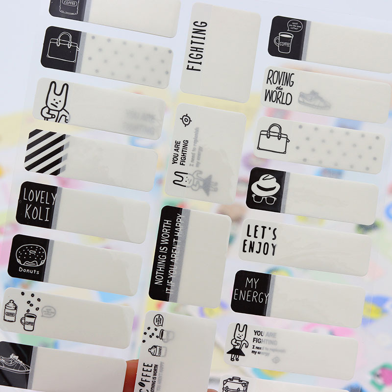 High Quality Creative Korean Fresh Waterproof Name Sticker Cute Label Sticker Handwritten Marking Sticker Self-adhesive Name Sticker