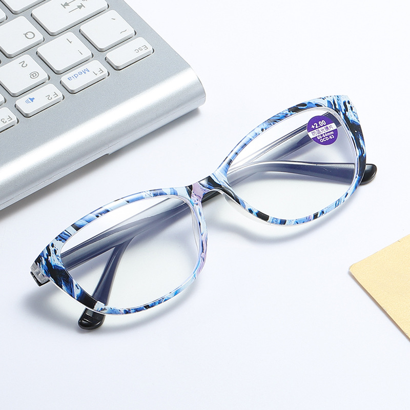 Fashion printed anti-blue light reading glasses wholesale HD wear-resistant reading glasses for men and women in the elderly glasses 851
