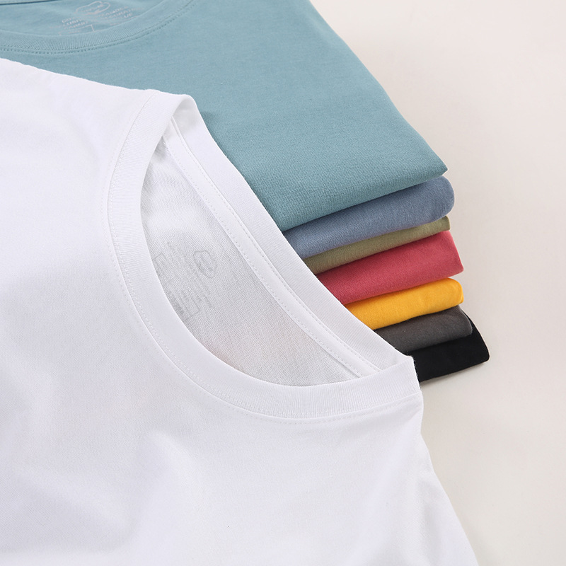 Men's short-sleeved T-shirt summer new fashion brand half-sleeved trendy men's bottoming shirt loose round neck Hong Kong style top clothes pure cotton