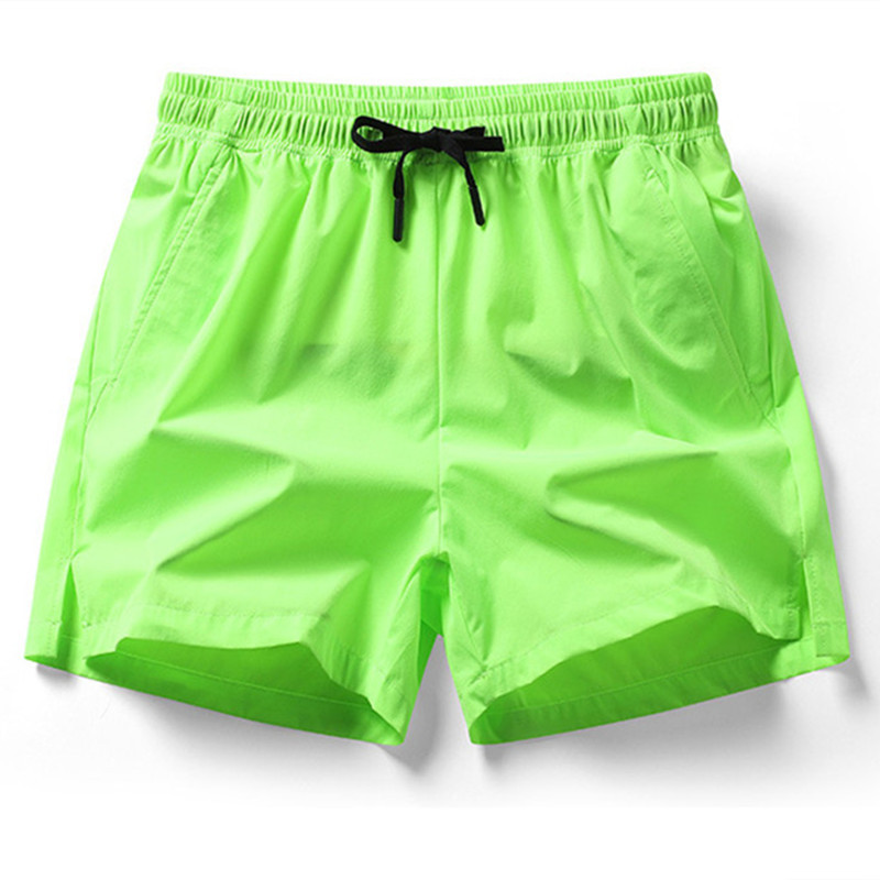 Men's Casual Solid Color Three-point Shorts Breathable Elastic Loose Straight Shorts Men's Quick-drying Casual Pants Beach Pants Men's