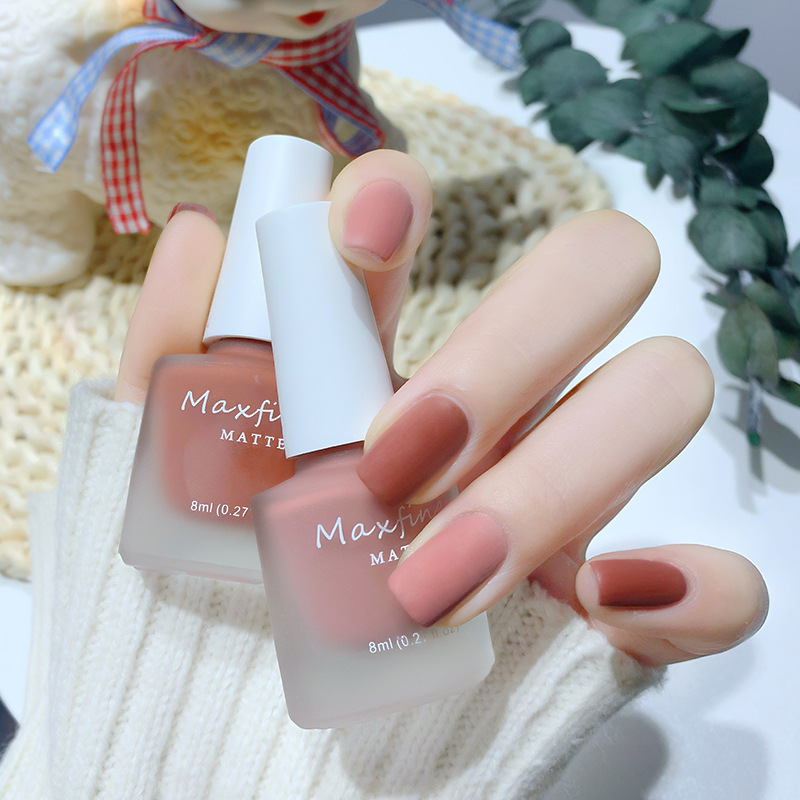 Maxfine matte nail polish baking-free natural wind quick-drying water-based nail polish non-peeling pregnant women and children available