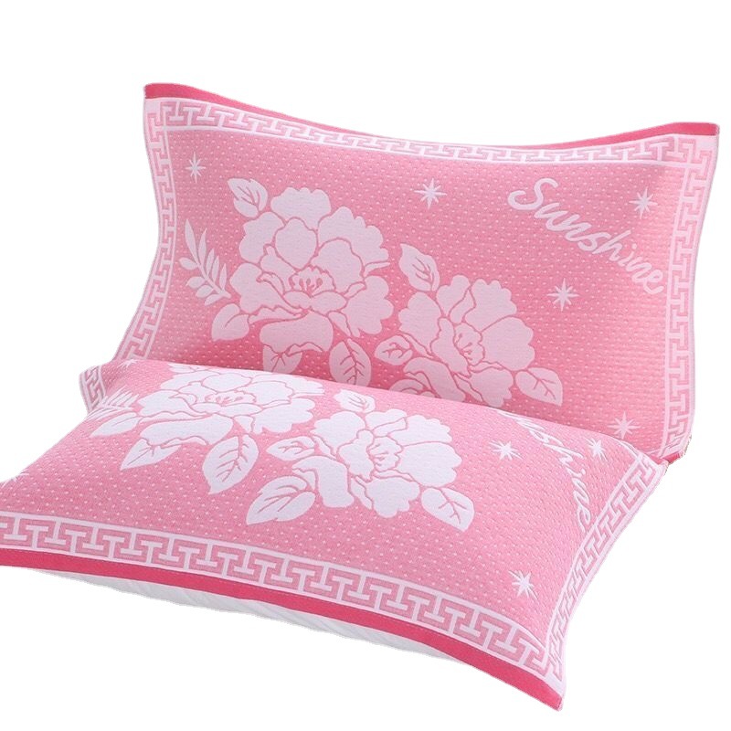 Cotton Pillow Towel A Pair of High-Grade Cotton Gauze Household Adult Pillow Headband Soft Sweat-Absorbing Single-Person Four-Season Cover Towel for Hair