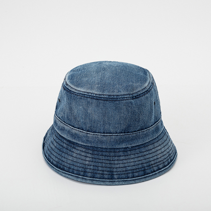 Hat Women's 2021 New Vintage Denim Fisherman Hat Men's Japanese Pure Cotton Sun Hat Sunscreen Hat Basin Hat Spot