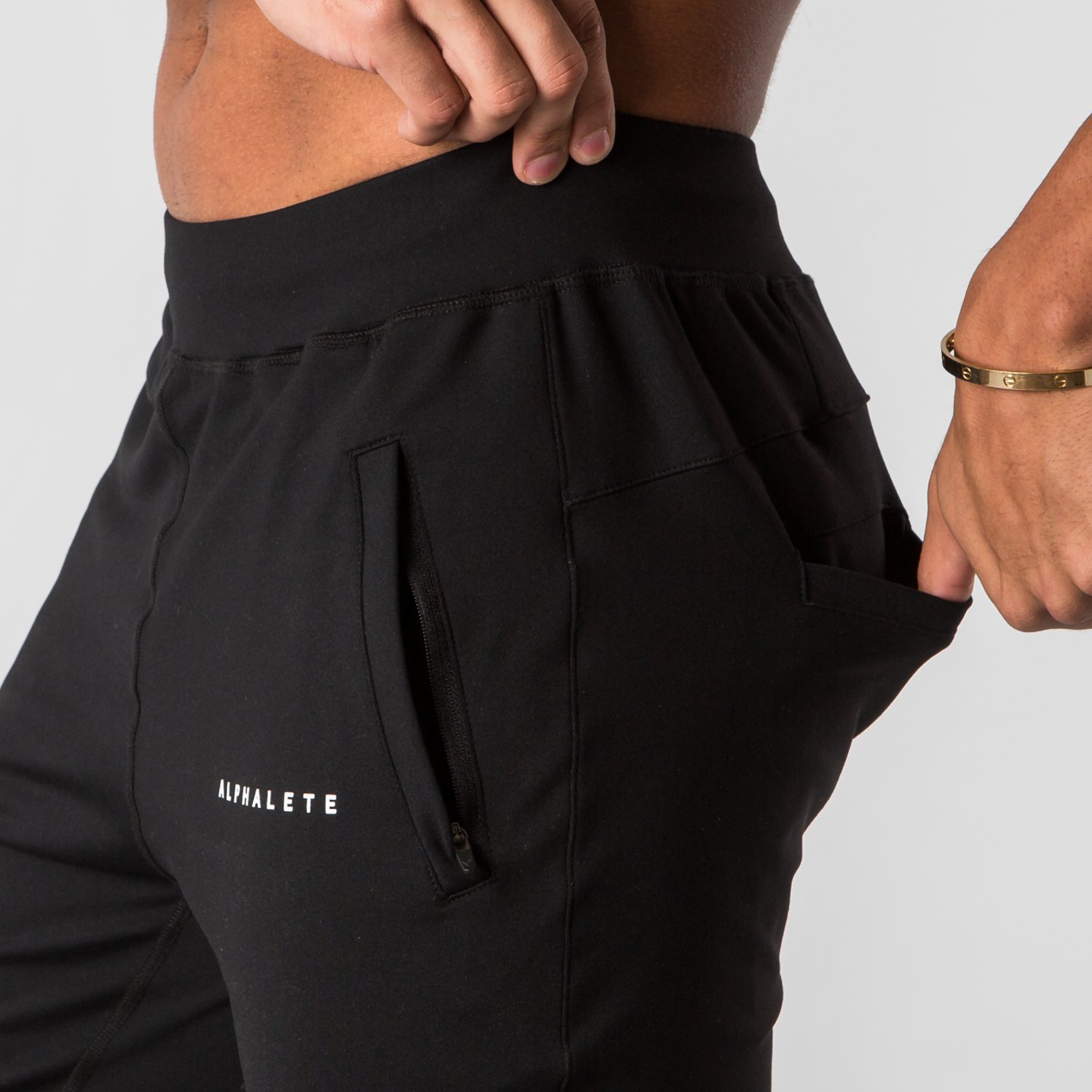 Muscle fitness brothers spring and autumn men's sports leisure running exercise Stretch Slim empty plate trousers foreign trade Wholesale