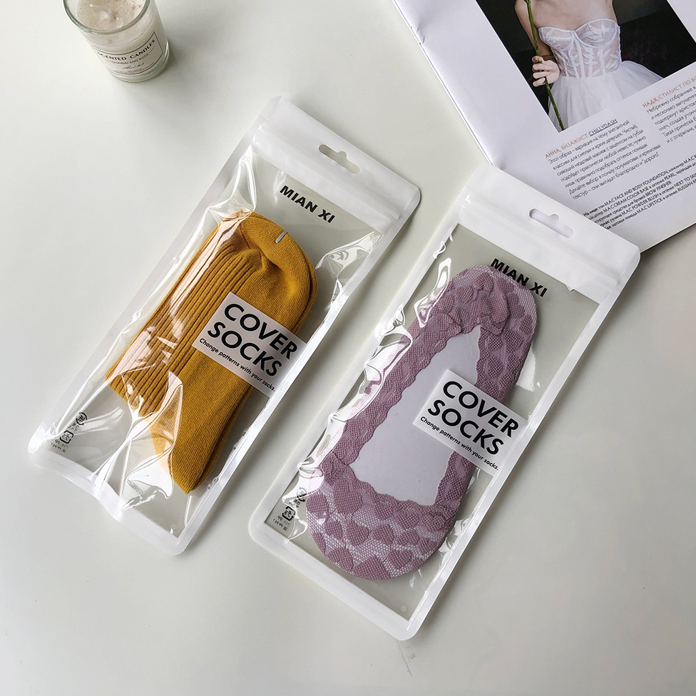 High-grade composite socks packaging bag boat Socks universal cotton socks bag self-sealing bone bag stockings zipper plastic bag