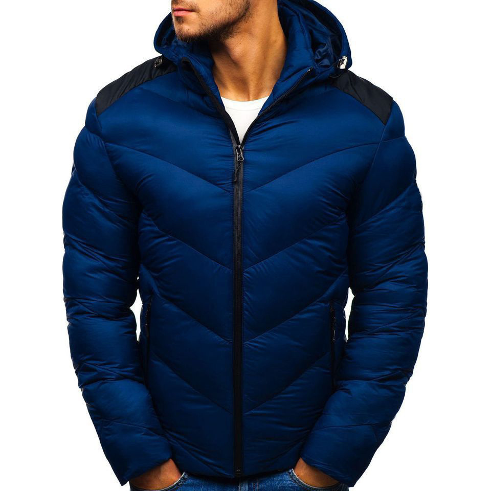 Cross-border Foreign Trade Independent Station Men's Winter Men's Hooded Cotton-padded Jacket Warm Jacket Coat Europe and America