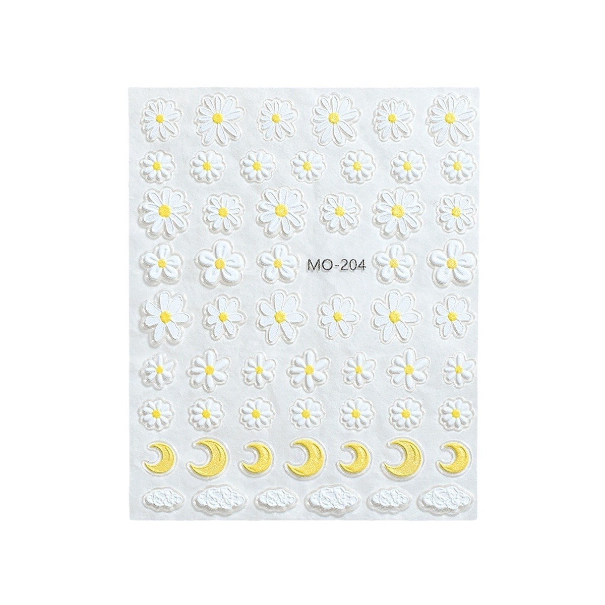 Nail stickers spring oil painting small flower relief 5D stickers Daisy small fresh nail decals stickers wholesale