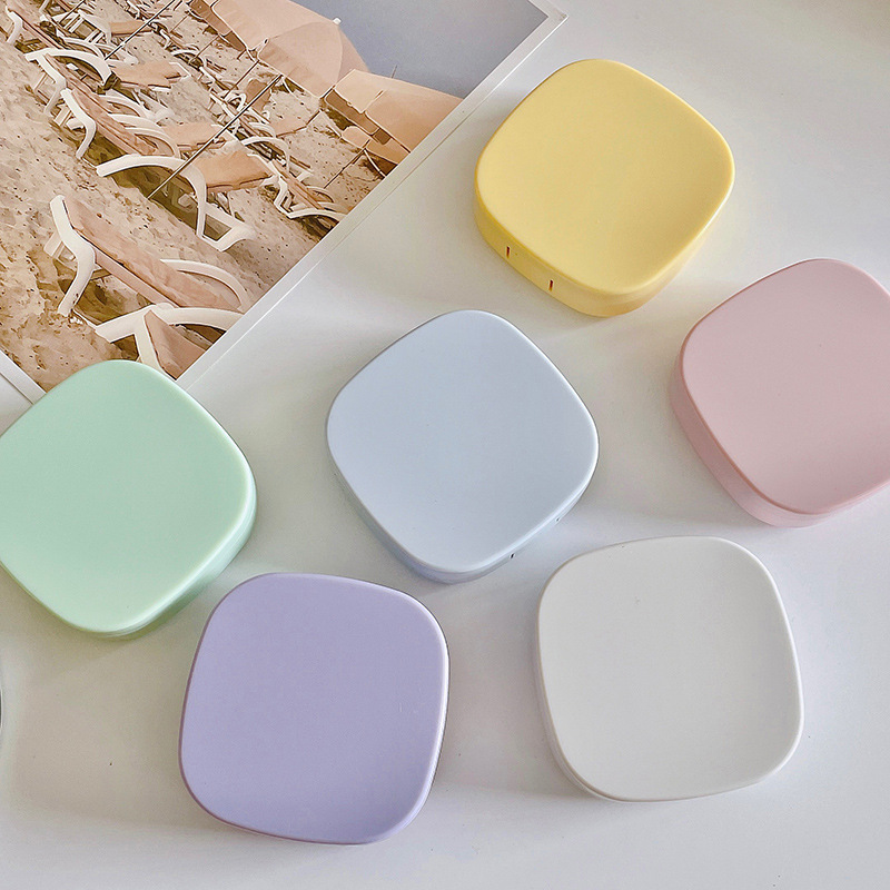 Contact lens box candy solid color contact lens box Simple Beautiful pupil box smooth DIY portable companion box