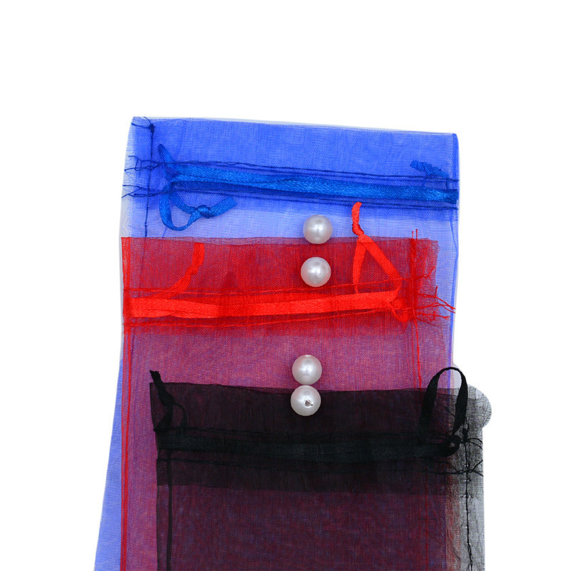 White gauze organza bag pearl jewelry cosmetic girdle gauze bag solid color candy gift bag spot wholesale