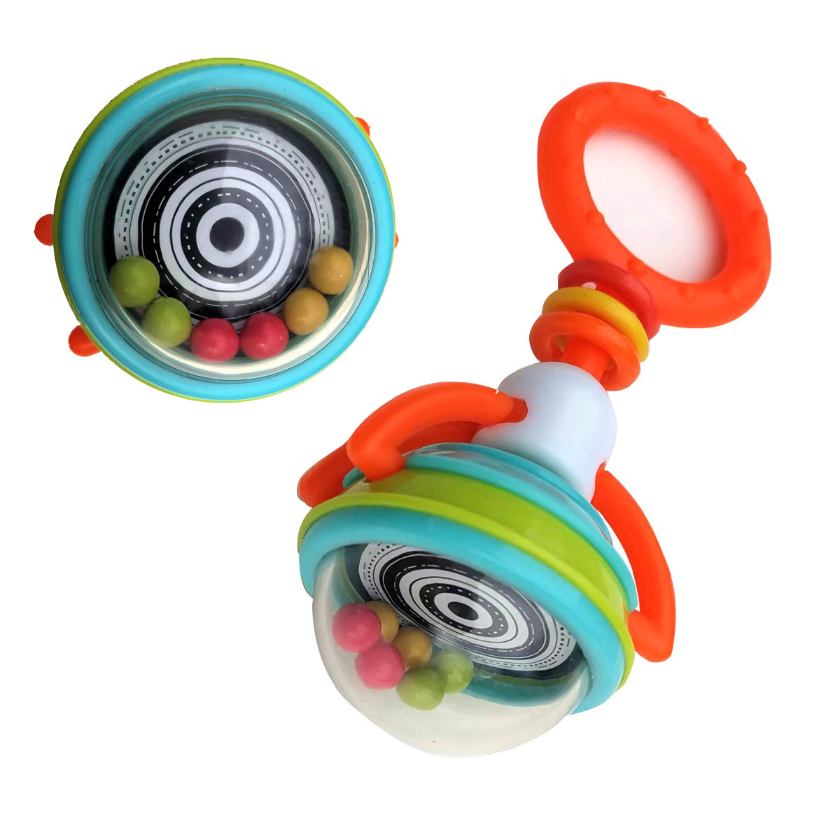 New Lucky baby baby soothing rattle children's puzzle hand ball baby tooth gum turn Music Toys