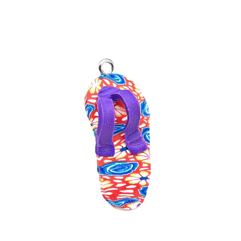 Soft Pottery Simulation Slippers Cream Drop Glue Mobile Phone Shell Beauty Bracelet Key Chain Pendant Sheep Eye DIY Handmade Accessories