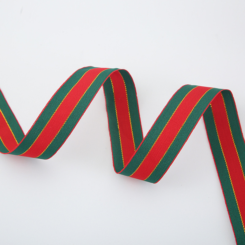 Christmas decoration bronzing ribbon spot wholesale elk Christmas tree decoration Ribbon gift wrapping ribbon