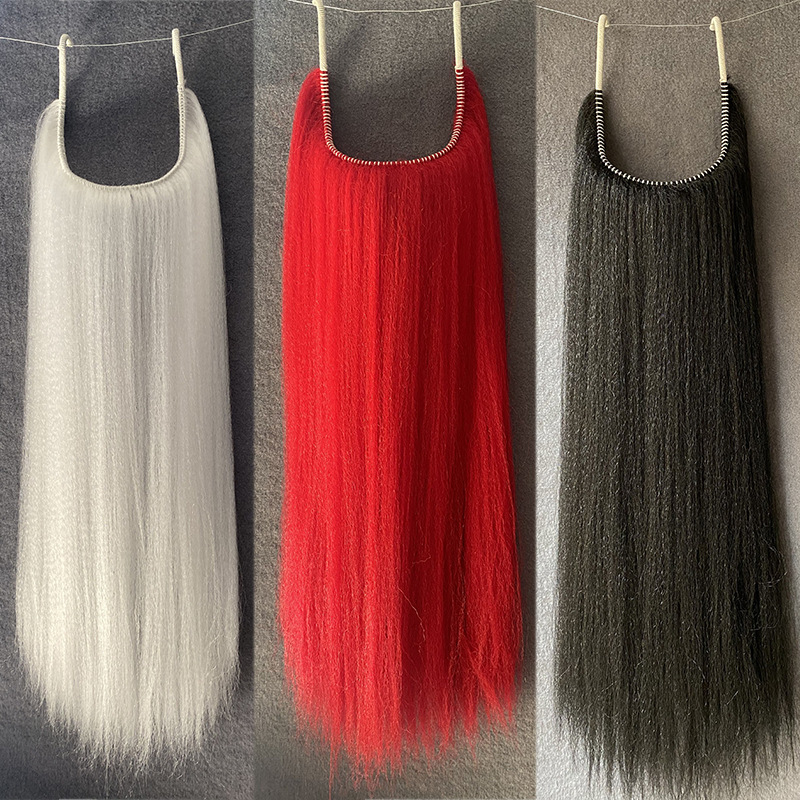 Dramatic beard adult Peking opera beard fake beard children long three willow black three white three full Hu long beard three gray locks