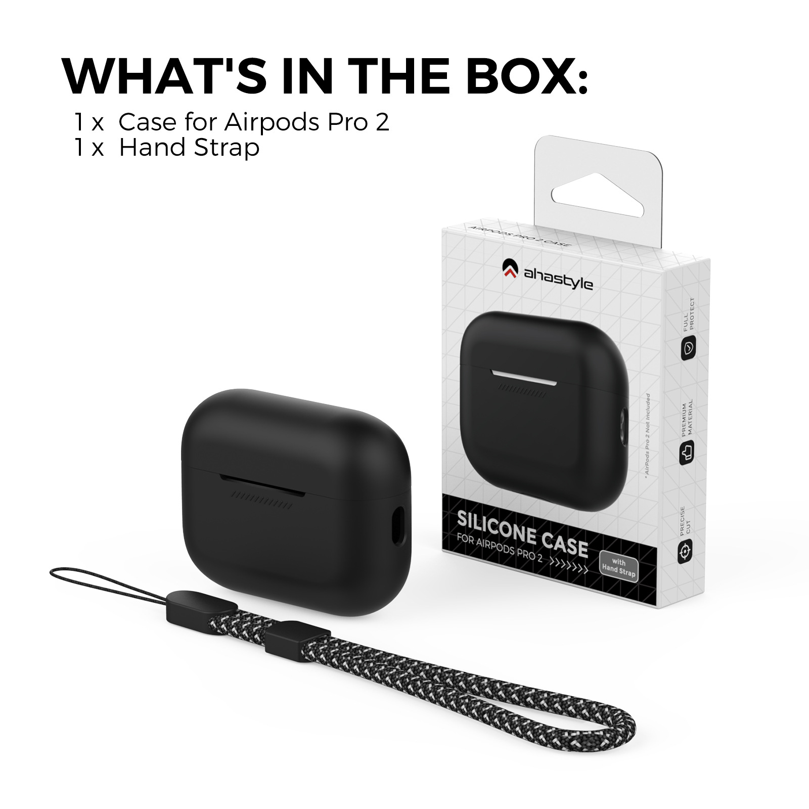 Suitable for Apple headset AirPods Pro 2 silicone one-piece protective shell Pro second generation anti-lost with lanyard shell